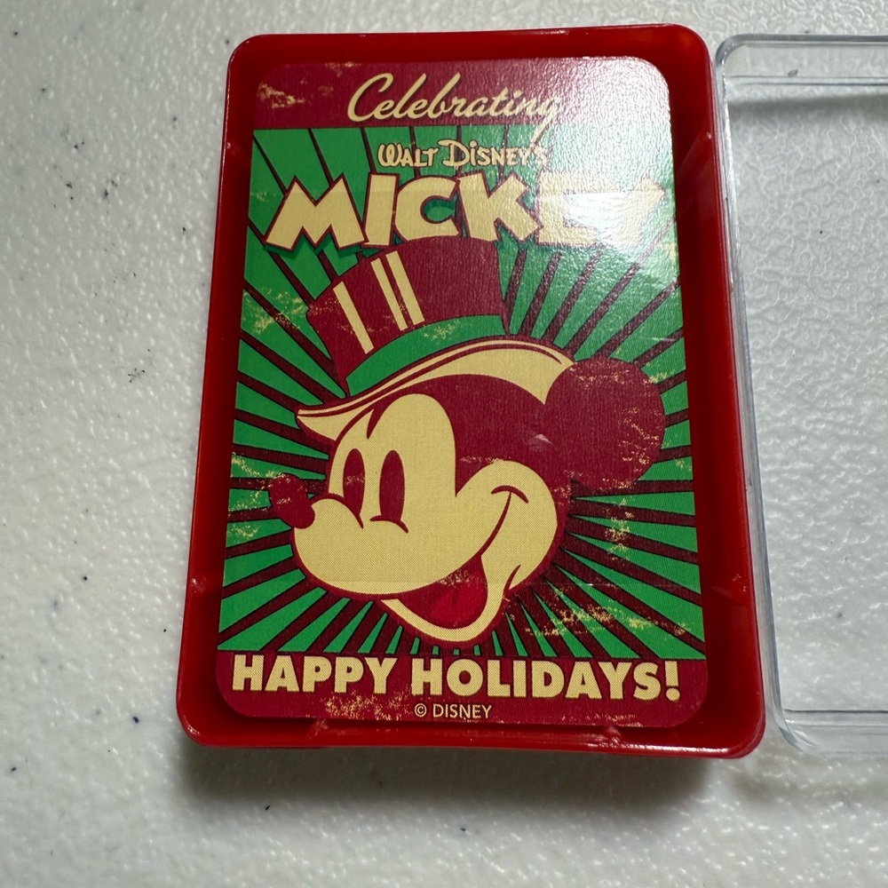 VTG Playing CardsWalt Disney's MICKEY MOUSE Happy Holidays
Mini  Collector item.
